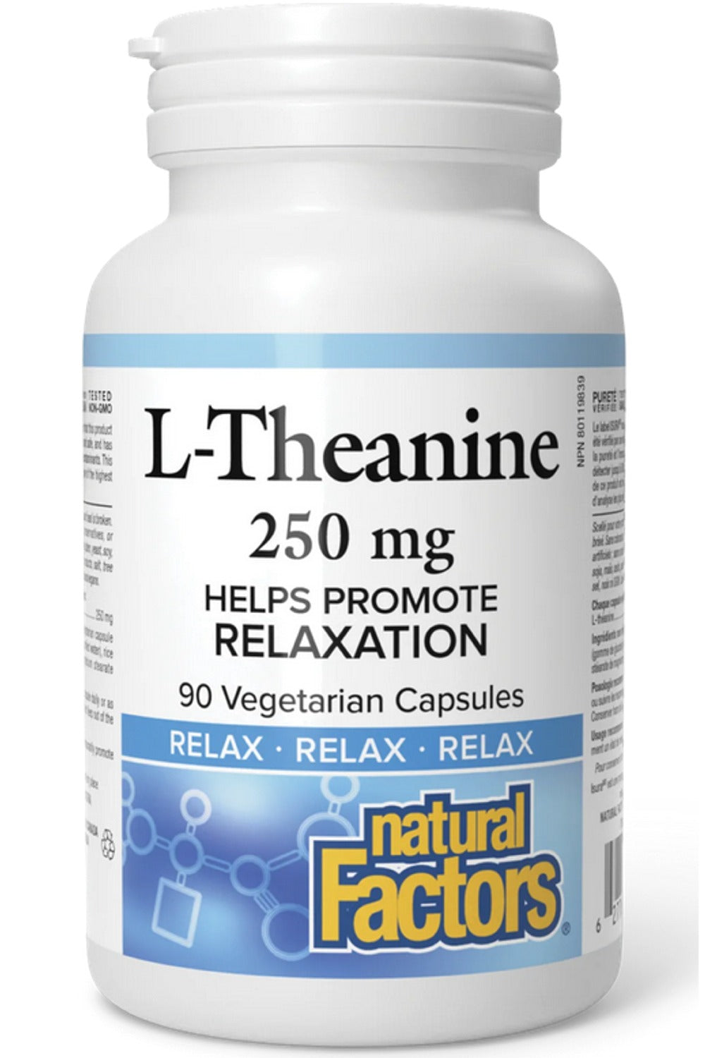 NATURAL FACTORS Theanine (250 mg - 90 v-caps)