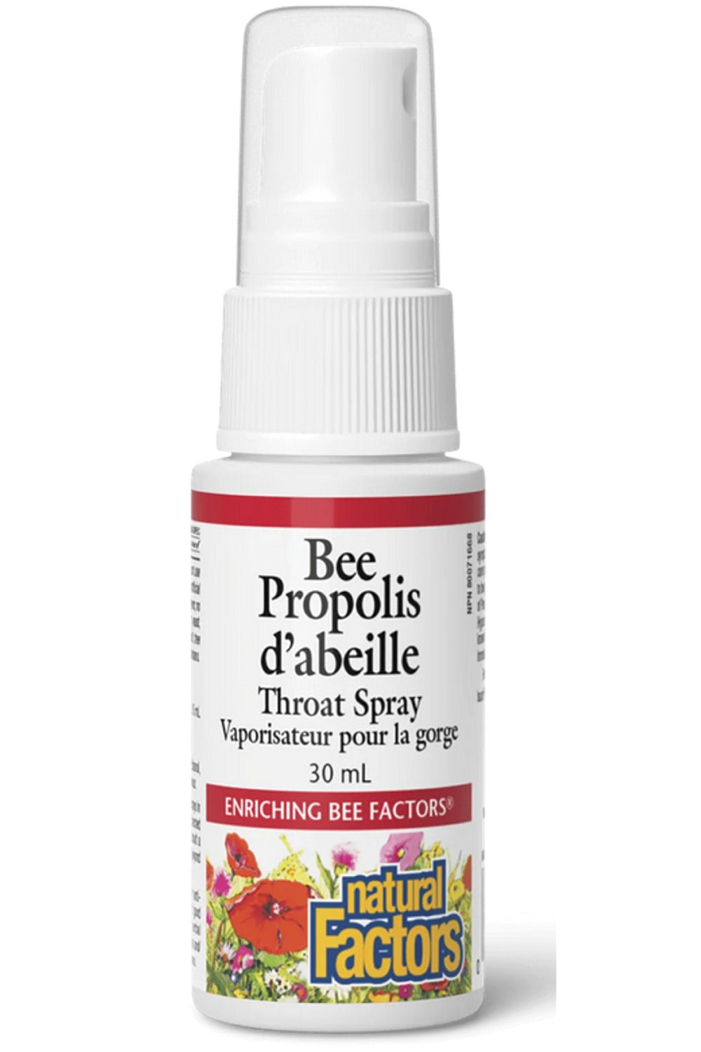 NATURAL FACTORS Bee Propolis Throat Spray 65% Extract  (30 ml)