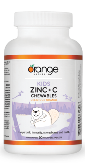 ORANGE NATURALS Kids Zinc + C (Delicious Orange - 90 tablets)