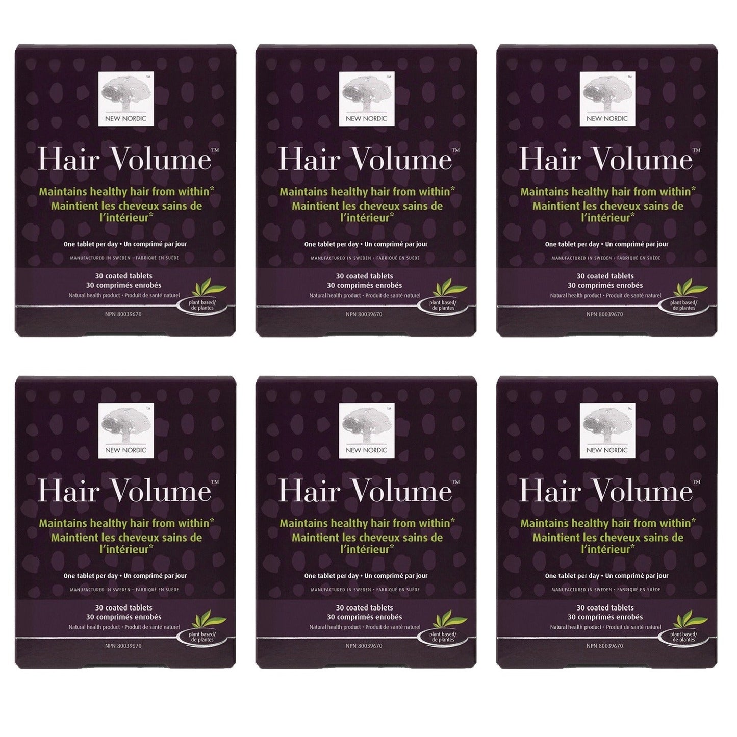 NEW NORDIC Hair Volume  (30 coated tabs) 6-Pack