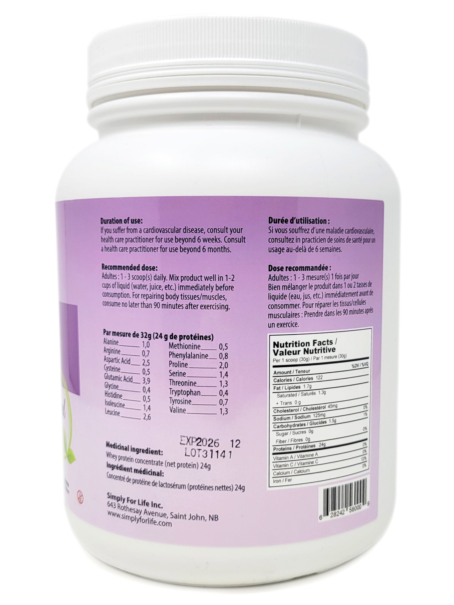 SIMPLY FOR LIFE Whey Protein (Natural - 907 gr)