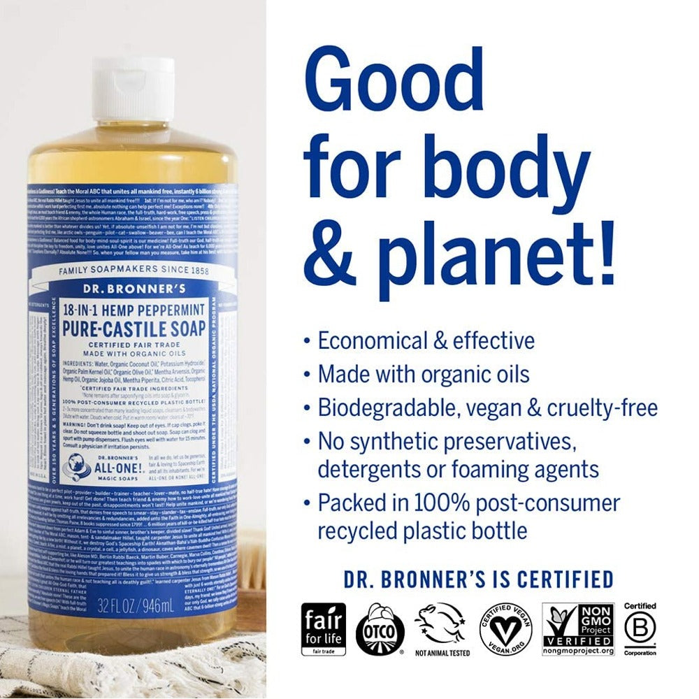 DR BRONNER'S Pure Castile Soap (Peppermint - 946 ml)