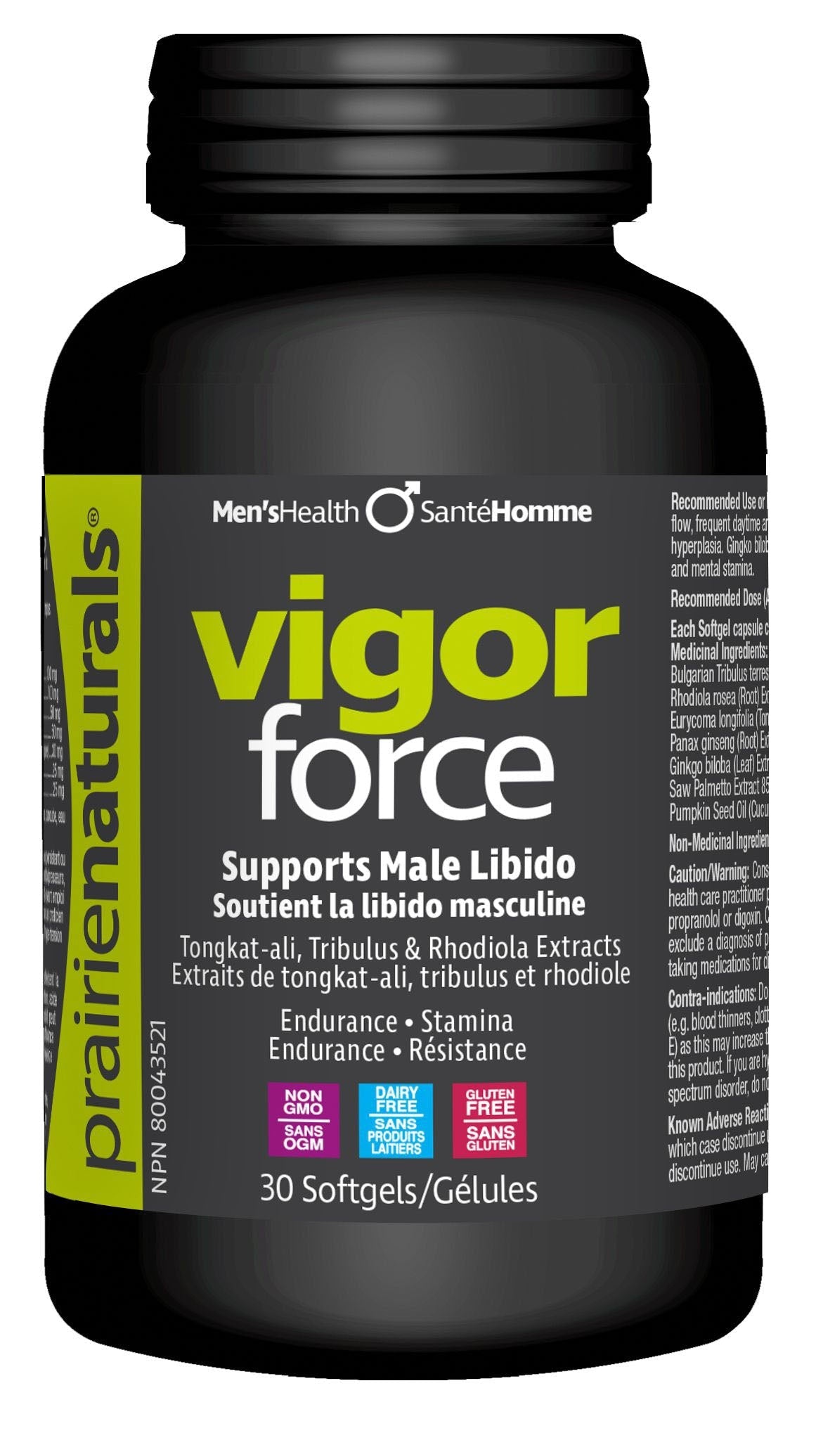 PRAIRIE NATURALS Vigor Force (30 sgels)