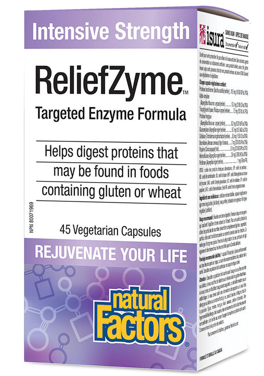 NATURAL FACTORS Reliefzyme (45 veg caps)