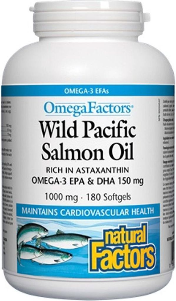 NATURAL FACTORS Wild Pacific Salmon Oil (1000 mg - 180 caps)