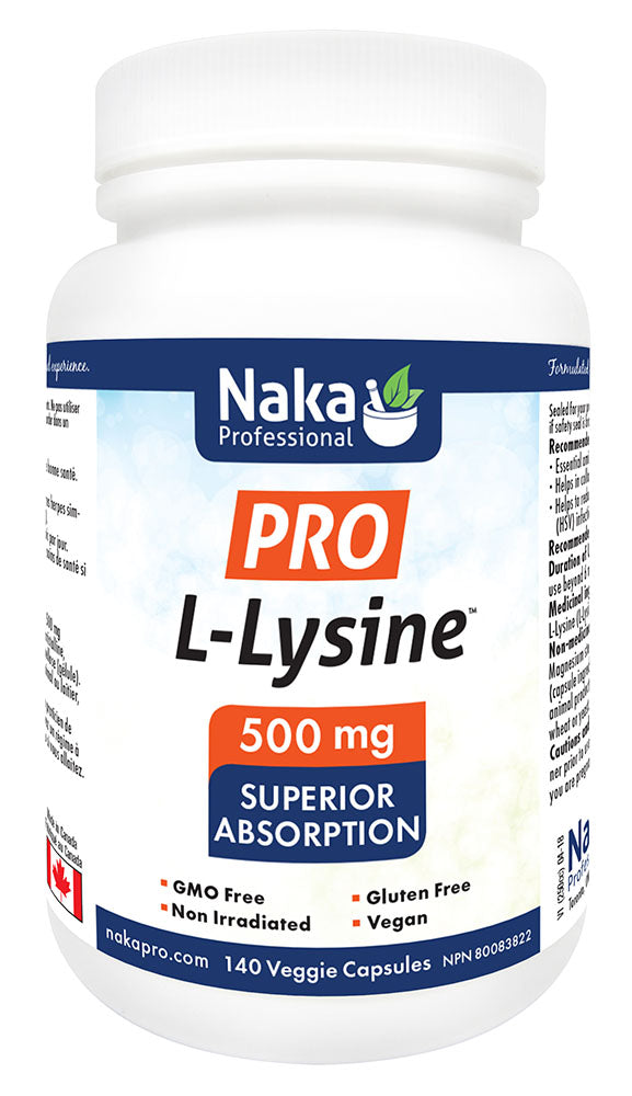 NAKA Pro L- Lysine (500 mg - 140 veg caps)