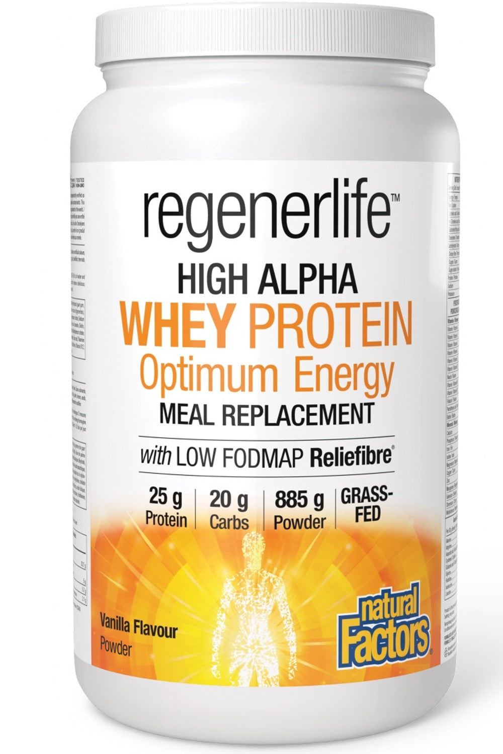 NATURAL FACTORS regenerLife - High Alpha Whey Protein Meal Replacement (French Vanilla - 885 grams)