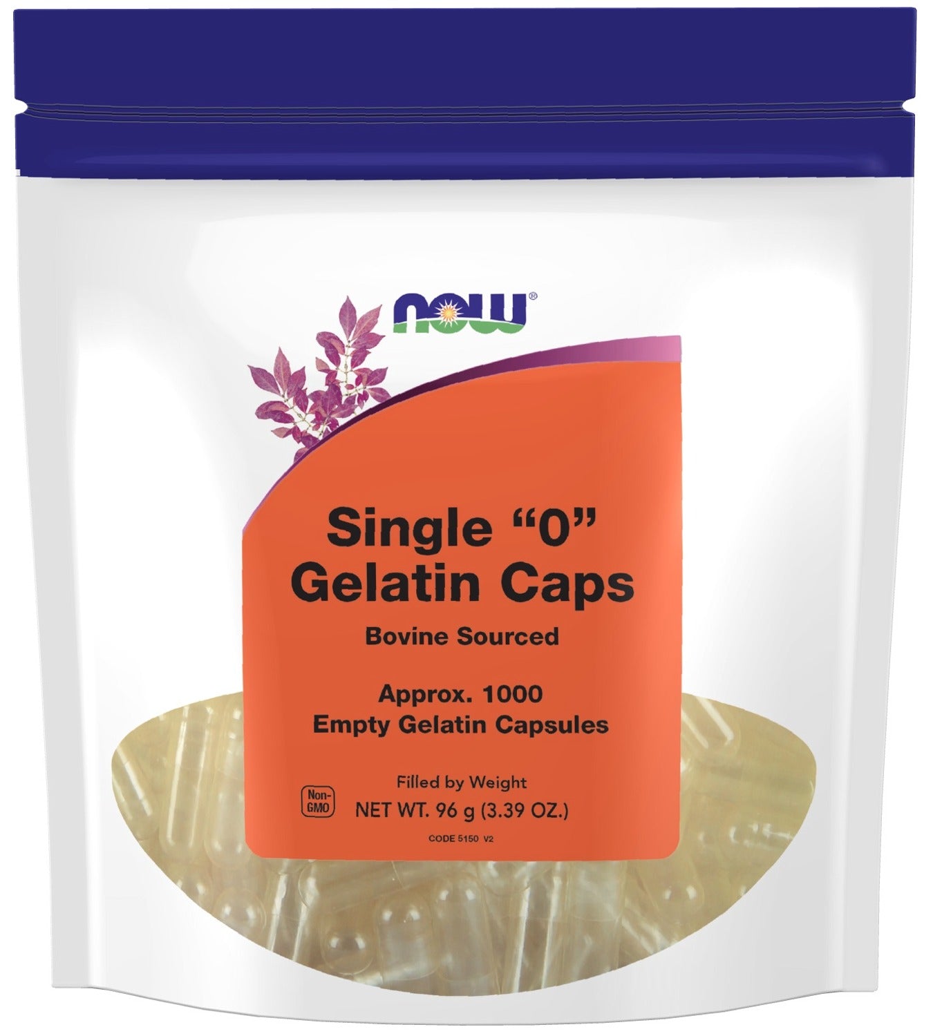 NOW Empty Gelatin Caps (Size 0 - 1000 Capsules)