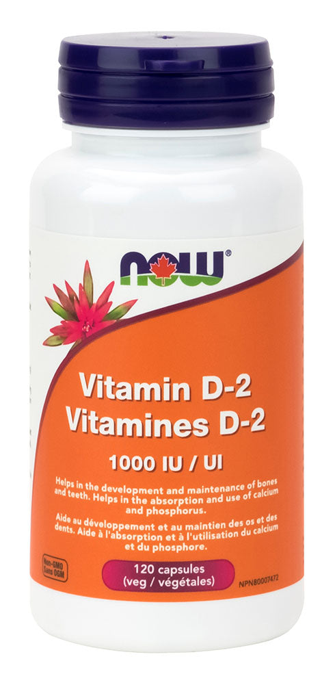 NOW Vitamin D2 Dry Vegan (1000 iu - 120 veg caps)